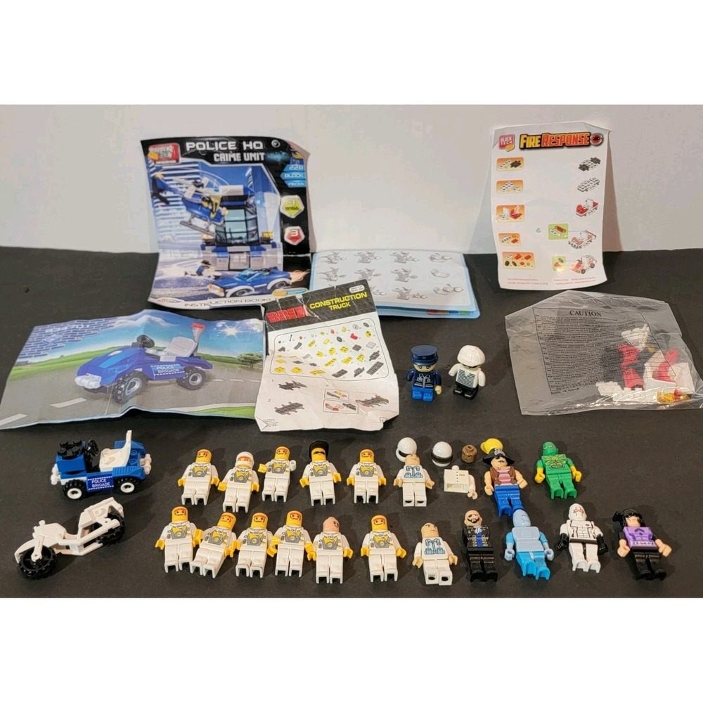 Mixed Lot Building Blocks, Brix, Bric tek, Ban Bao, ToBees Minifigures Parts Set